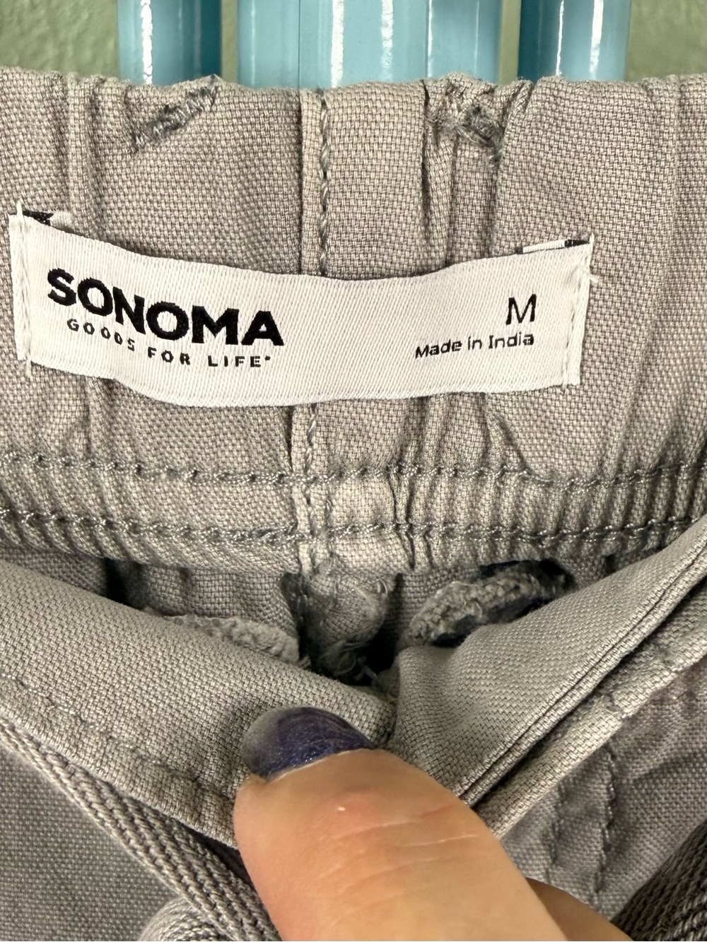 Sonoma Dusty Grey Drawstring Cuffed Women’s Shorts - Picture 7 of 10